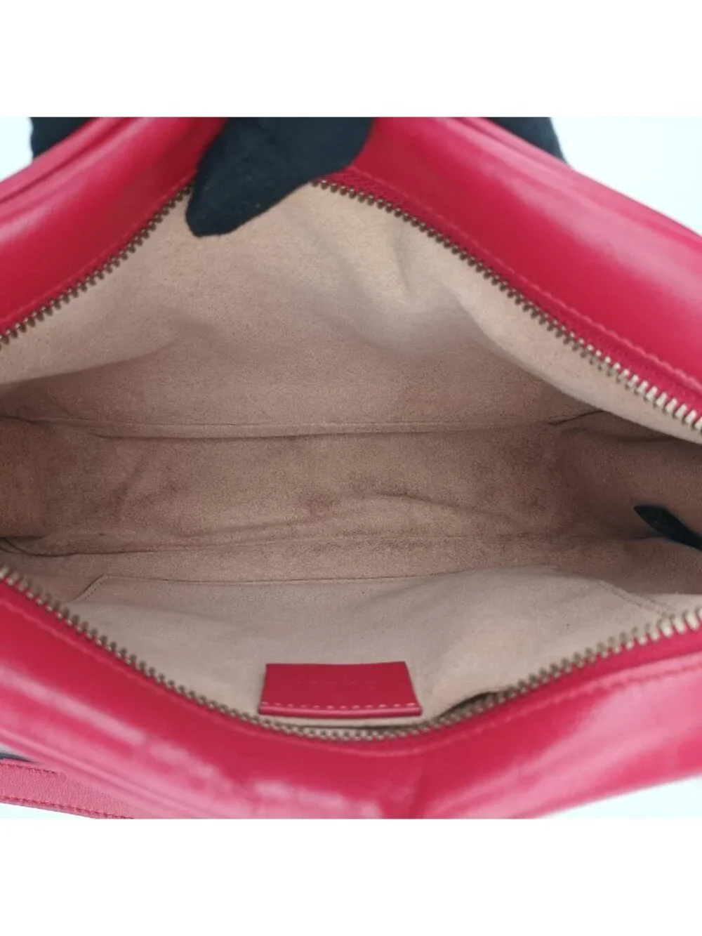 Gucci GG Marmont Red Leather Shoulder Bag